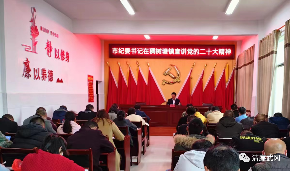 【学习贯彻党的二十大精神】何再弟在稠树塘镇宣讲党的二十大精神_邵阳头条网