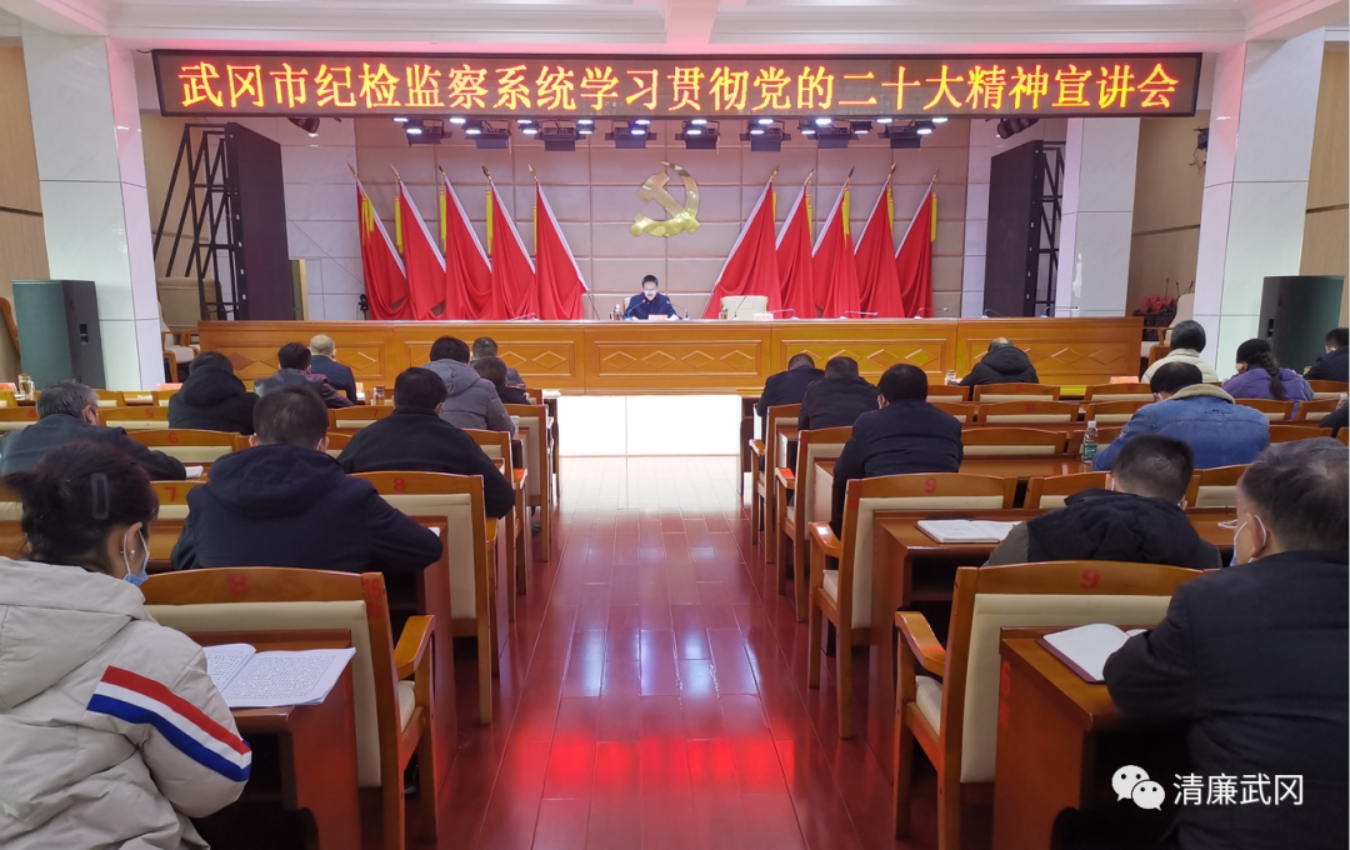 【学习贯彻党的二十大精神】武冈市召开纪检监察系统学习贯彻党的二十大精神宣讲会_邵商网