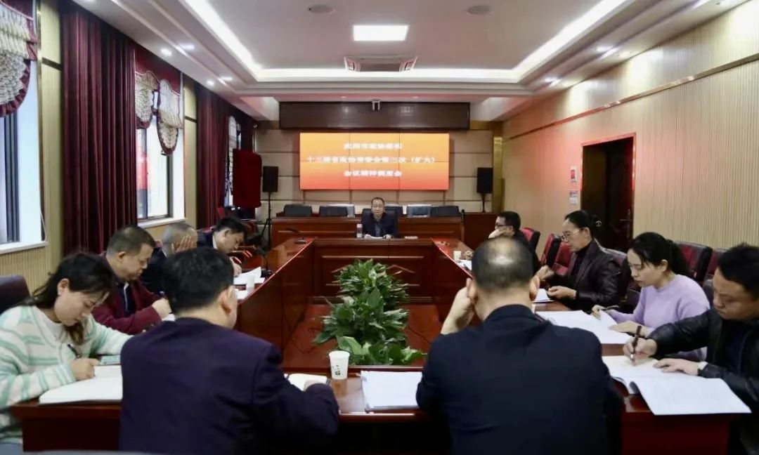 市政协部署安排贯彻落实省政协常委会会议精神工作_邵阳头条网