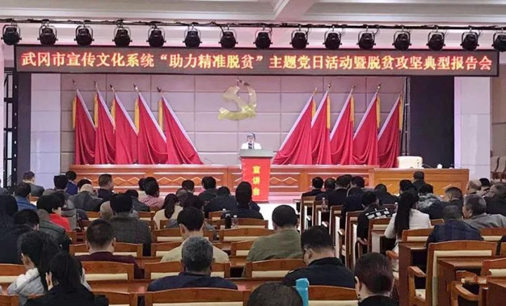 武冈市召开脱贫攻坚典型报告会(图1)