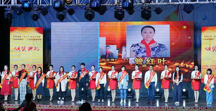 武冈市举行庆“六一”文艺汇演暨“十佳少先队员”和“十佳少先队辅导员”颁奖典礼(图2)