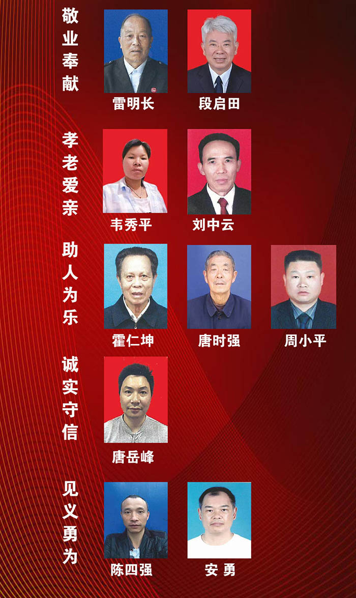 武冈市第四届道德模范评选结果揭晓(图1)