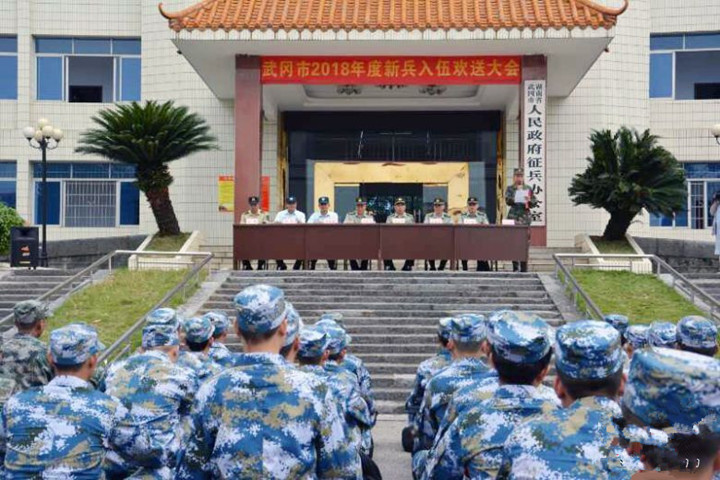武冈市首批67名新兵启程奔赴军营(图2)