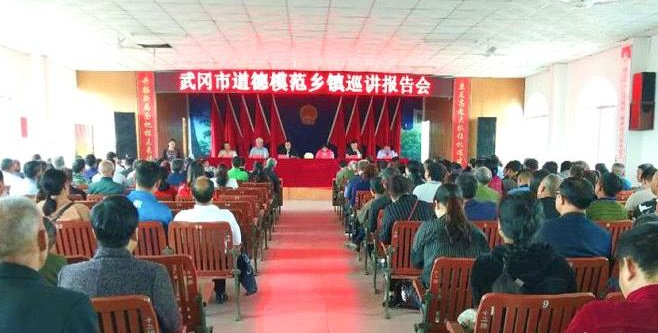 武冈市第四届道德模范巡讲报告会在湾头桥镇开讲(图1)