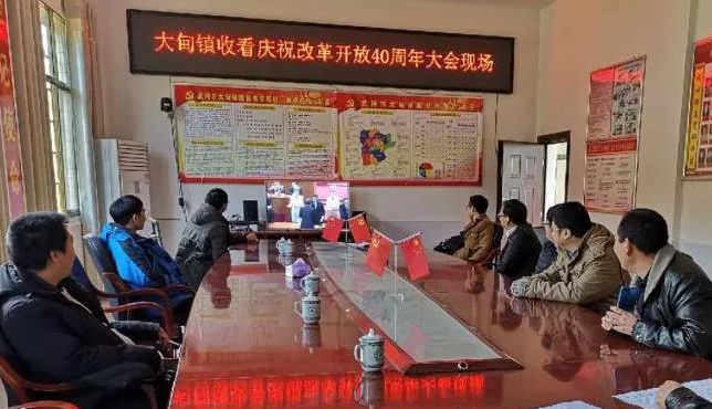 武冈市干部群众集中收听收看庆祝改革开放40周年大会直播(图4)