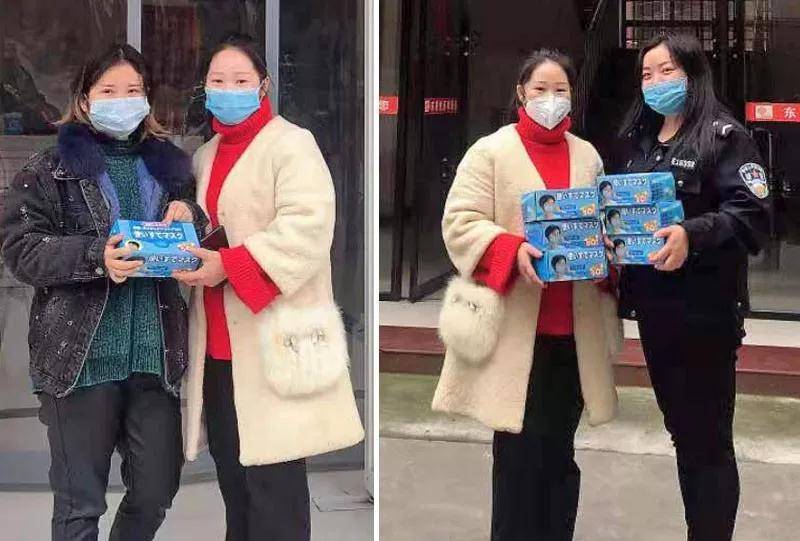 武冈爱心商家为市民免费发放口罩(图1)