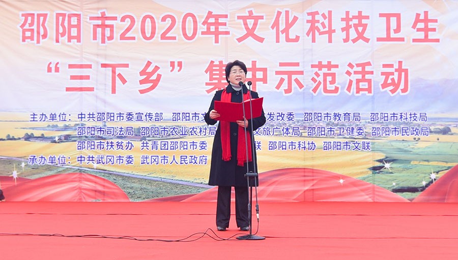 邵阳市2020年文化科技卫生“三下乡”集中示范活动在武冈市大甸镇启动(图2)