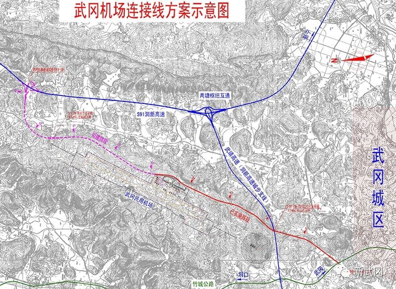 武冈机场北连接线将直通洞新高速(图2)