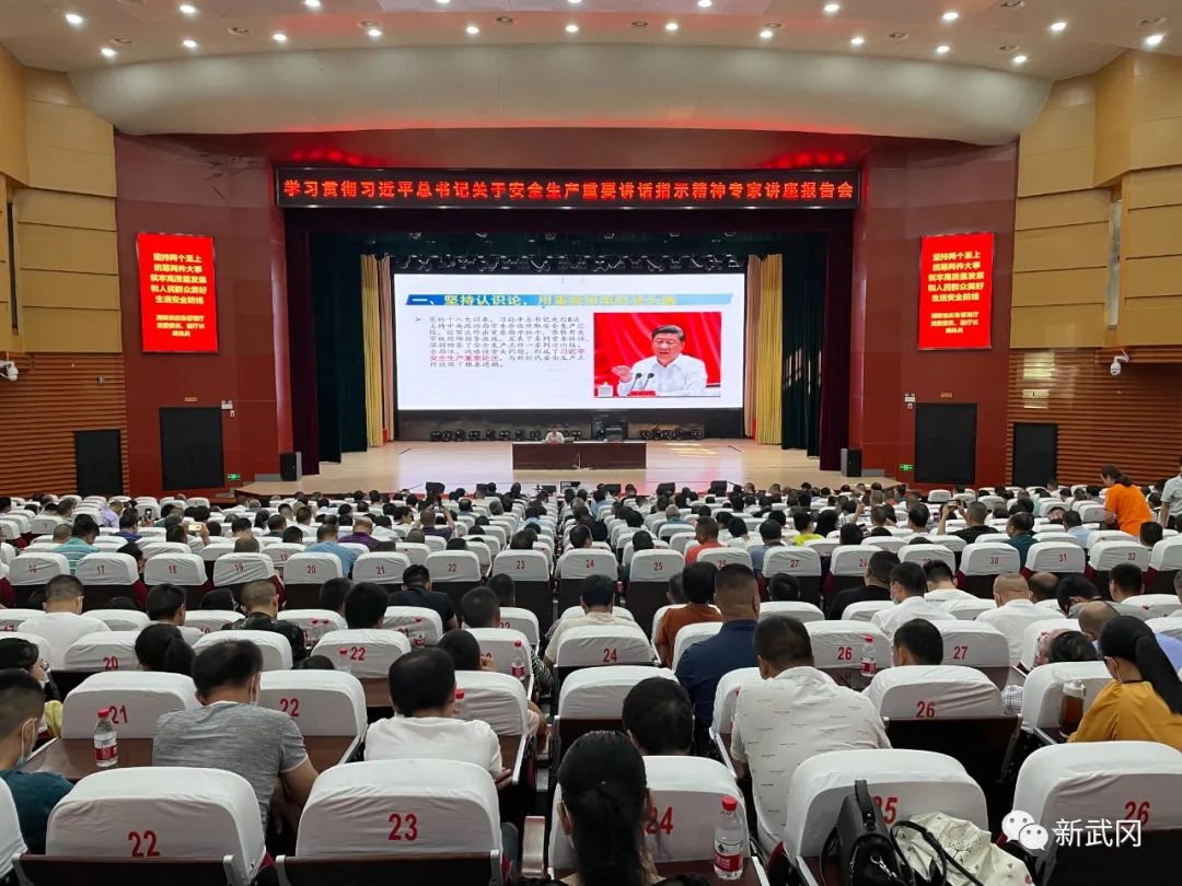 武冈市举行学习贯彻习近平总书记关于安全生产重要讲话指示精神专家讲座报告会(图1)