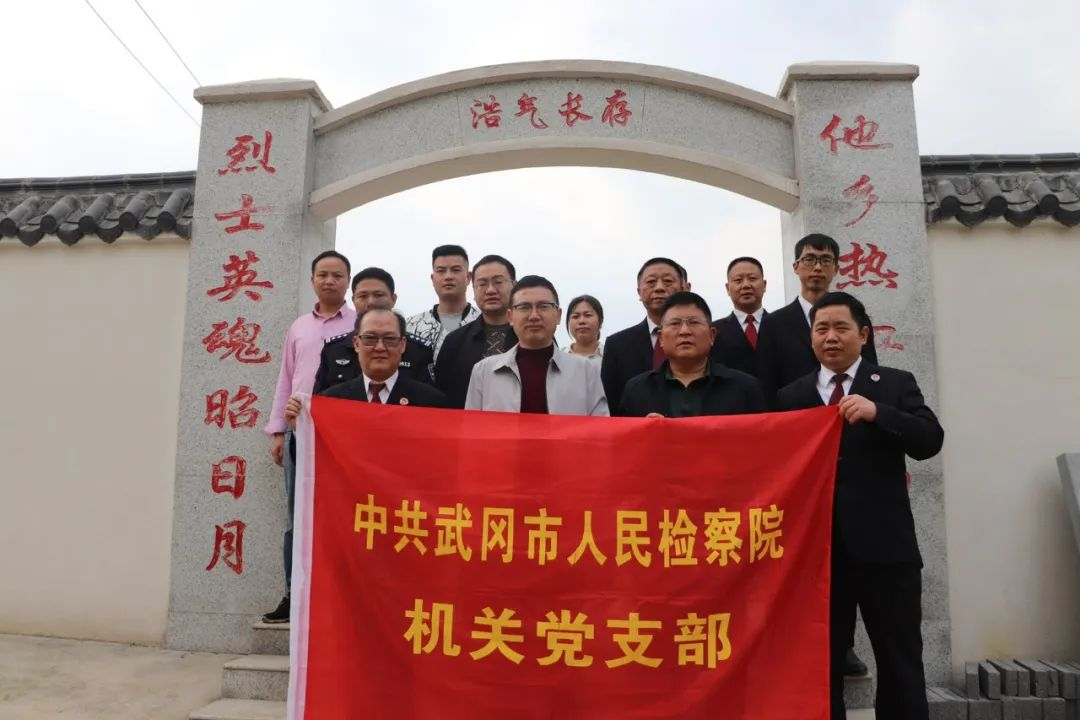 武冈检察：开展公益诉讼“回头看”暨清明祭扫英烈主题党日活动(图1)