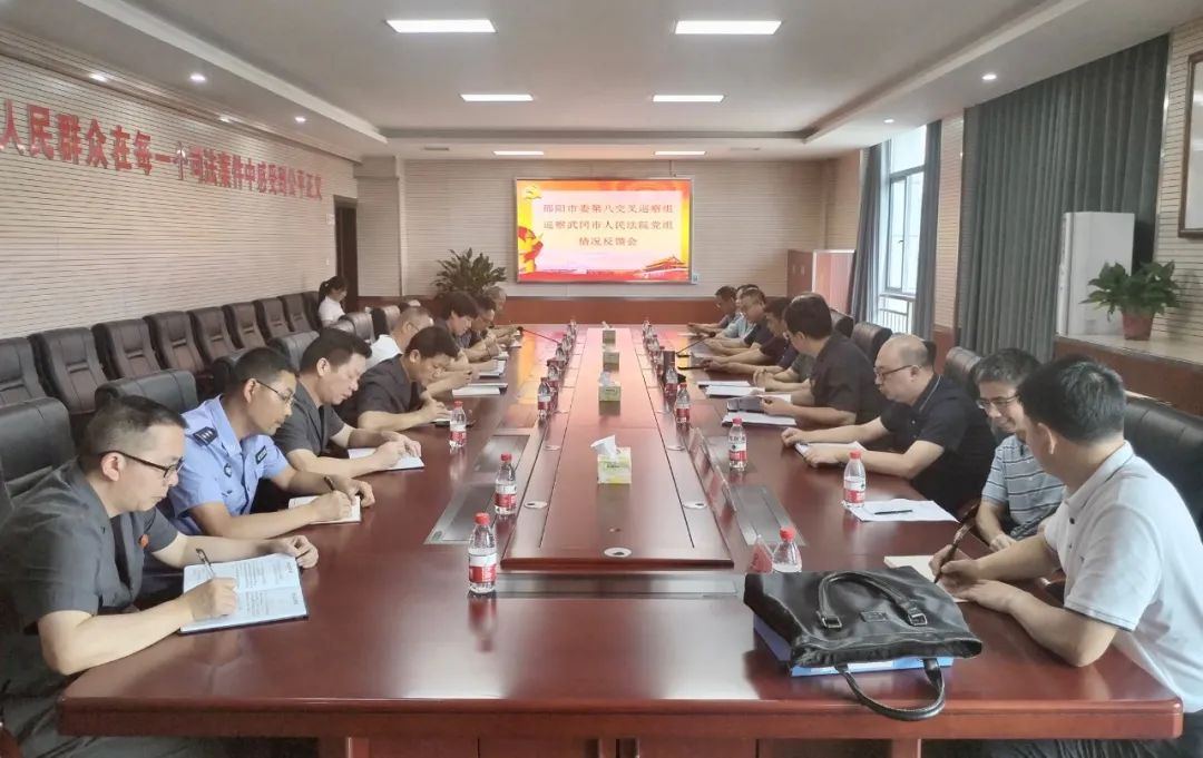 邵阳市委第八交叉巡察组向武冈市人民法院党组反馈巡察情况(图1)
