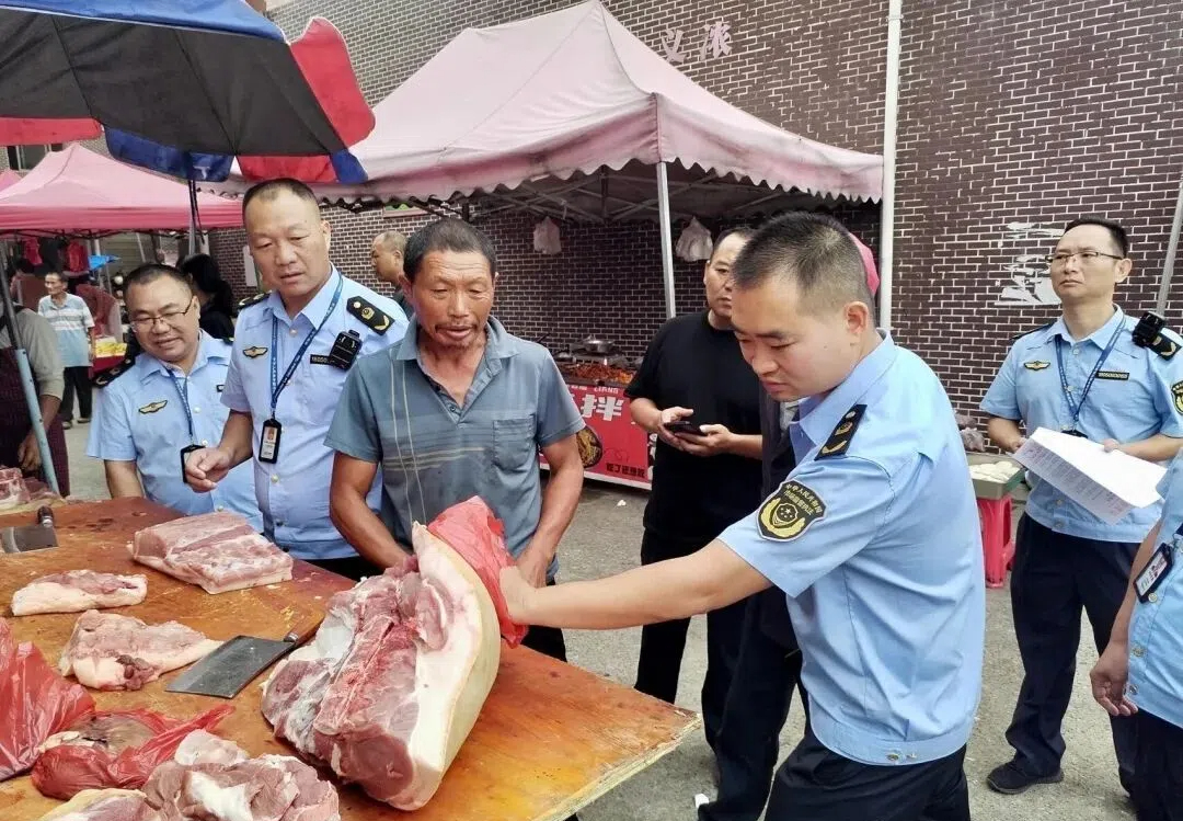 武冈开展节前肉类专项整治 筑牢农村食品安全防线(图1)
