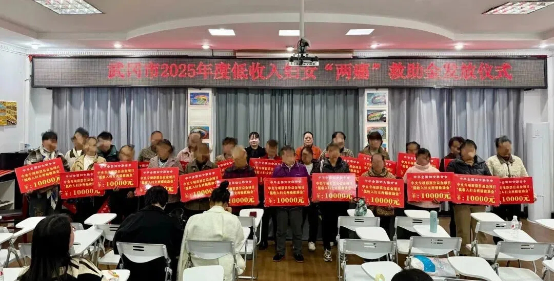 武冈市举行2025年度低收入妇女“两癌”救助金发放活动
